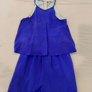 Lavender Brown Royal Blue Romper